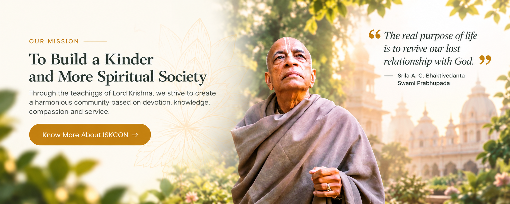 Srila Prabhupada mission poster